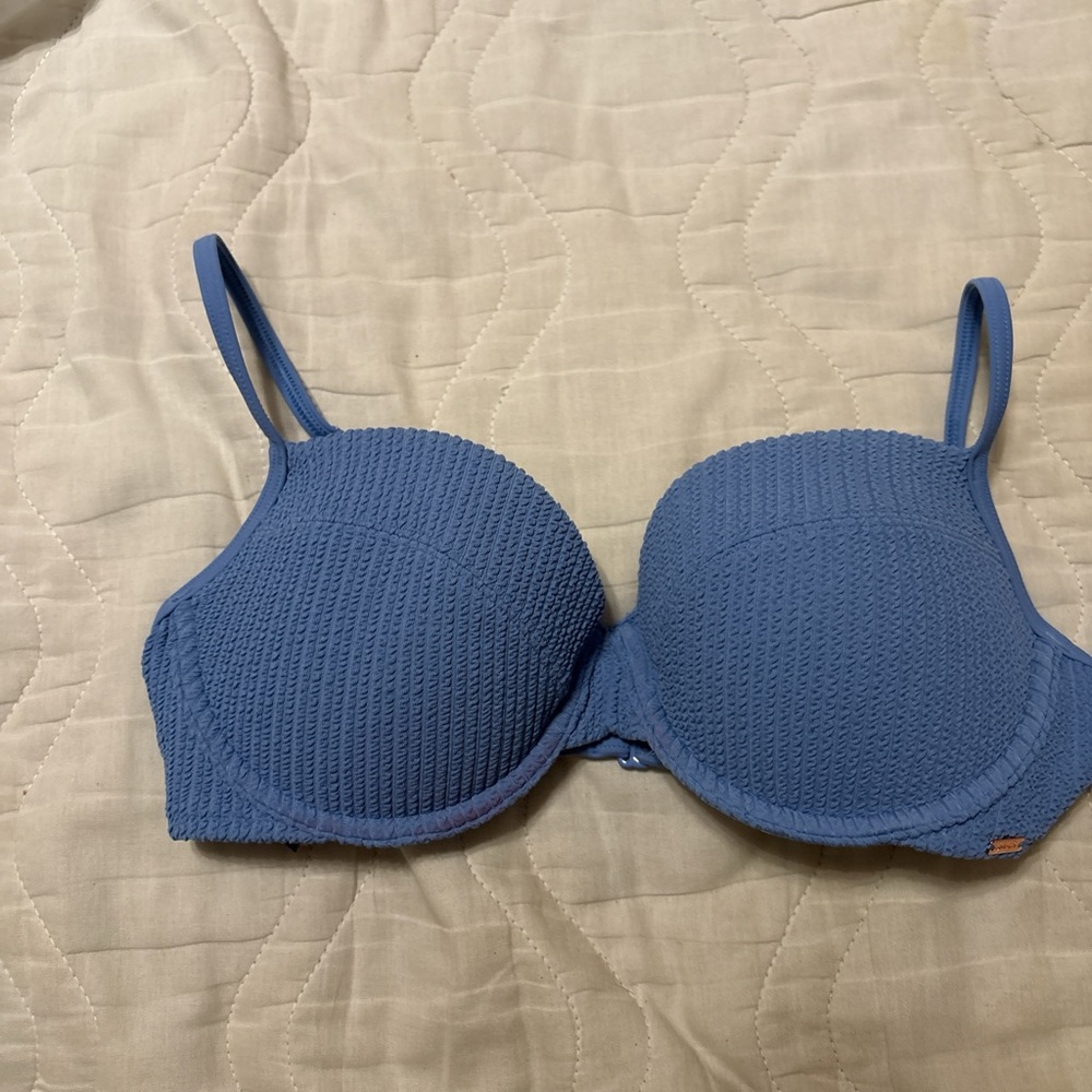 PINK Victoria's Secret Textured Blue Bra